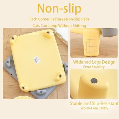 Show full view: NonoPets Elevated Step Platform Anti-Tracking Double-Layer Cat Litter Mat, 6-in tall, White slide 6 of 7