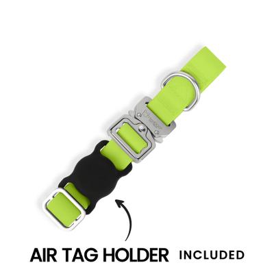 Show full view: Nandog Durable Adjustable Sport Poly-Flex Waterproof Vinyl PVC Dog Collar, Neon Green, Large: 17 to 22-in neck, 1-in wide slide 6 of 7
