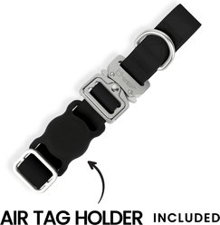 Nandog Durable Adjustable Sport Poly-Flex Waterproof Vinyl PVC Dog Collar, Black, Small: 9 to 13-in neck, 3/4-in wide slide 2 of 7