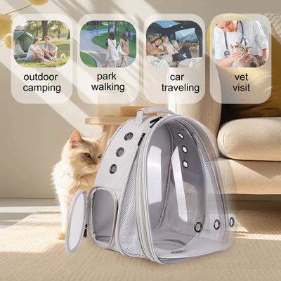 Show full view: Halinfer Expandable Bubble Cat Backpack Carrier, Grey slide 6 of 6