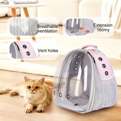 Show full view: Halinfer Expandable Bubble Cat Backpack Carrier, Pink slide 4 of 6