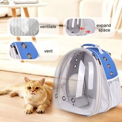 Halinfer Expandable Bubble Cat Backpack Carrier, Blue slide 2 of 6
