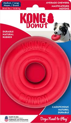 Show full view: KONG Donut Dog Chew Toy, Red, Medium/Large slide 4 of 8