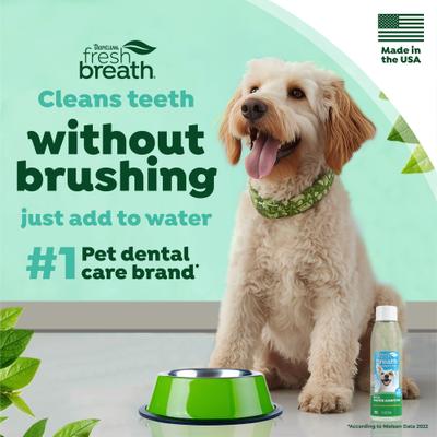 Show full view: TropiClean Fresh Breath Oral Care Dog & Cat Water Additive, 4-fl oz bottle slide 4 of 10