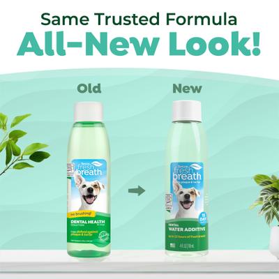 Show full view: TropiClean Fresh Breath Oral Care Dog & Cat Water Additive, 4-fl oz bottle slide 3 of 10