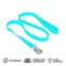 Show in main carousel: Nandog Durable Double Latch Sport Poly-Flex Waterproof Vinyl PVC Dog Leash, Aqua Blue, Small: 4-ft long, 3/4-in wide slide 3 of 4
