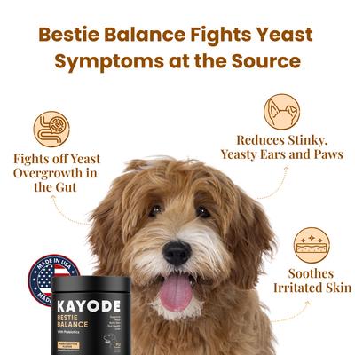 Show full view: Kayode Bestie Balance Natural Yeast Support & Itchy Skin Comfort Chew Supplement for Dogs, 90 count slide 4 of 9
