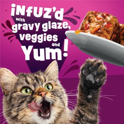 Show full view: Friskies Glaz’d & Infuz’d with Gravy Glaz’d Crab Flavored Wet Cat Food, 5.5-oz. can, 24 count slide 6 of 10
