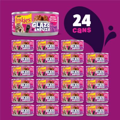 Show full view: Friskies Glaz’d & Infuz’d with Gravy Glaz’d Shrimp Flavored Wet Cat Food, 5.5-oz. can, 24 count slide 3 of 10