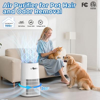 Show full view: Ownpets Pet Air Purifier with HEPA & Activated Carbon Filter slide 4 of 8