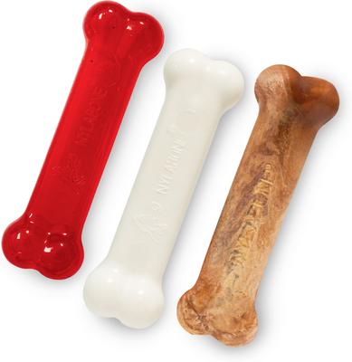 Show full view: Nylabone Holiday Puppy Starter Kit Triple Pack Dog Bone Toys slide 10 of 12