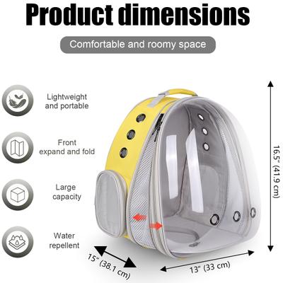 Show full view: Halinfer Expandable Bubble Cat Backpack Carrier, Yellow slide 2 of 6
