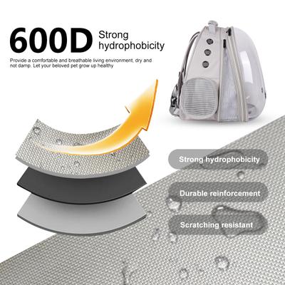 Show full view: Halinfer Expandable Bubble Cat Backpack Carrier, Grey slide 3 of 6