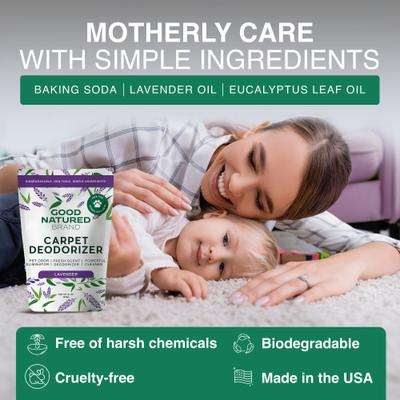 Show full view: Good Natured Brand Carpet Deodorizer & Freshener Powder Pet Urine & Strong Odor Eliminator, Lavender Scented, 31-oz bag slide 4 of 6