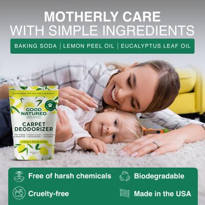 Show full view: Good Natured Brand Carpet Deodorizer & Freshener Powder Pet Urine & Strong Odor Eliminator, Lemon Scented, 31-oz bag slide 4 of 7