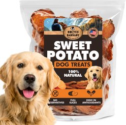 Brutus & Barnaby Sweet Potato Slices Dehydrated Dog Chews, 10-oz bag