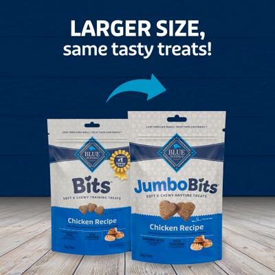 Show full view: Blue Buffalo Jumbo Bits Chicken Recipe Soft & Chewy Dog Treats, 4-oz bag slide 4 of 10