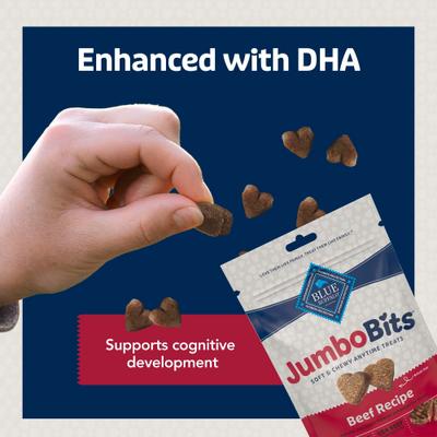 Show full view: Blue Buffalo Jumbo Bits Beef Recipe Soft & Chewy Dog Treats, 11-oz bag slide 6 of 10