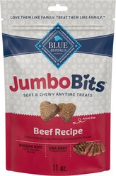 Blue Buffalo Jumbo Bits Beef Recipe Soft & Chewy Dog Treats, 11-oz bag