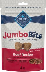 Blue Buffalo Jumbo Bits Beef Recipe Soft & Chewy Dog Treats, 4-oz bag