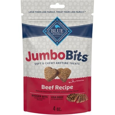 Blue Buffalo Blue Buffalo Jumbo Bits Beef Recipe Soft & Chewy Dog Treats, 4-oz bag