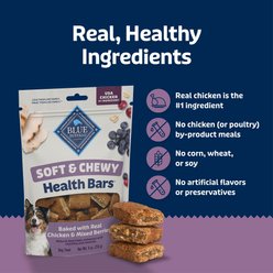 Blue Buffalo Soft & Chewy Health Bars Chicken & Mixed Berries Dog Treats, 9-oz bag slide 2 of 9
