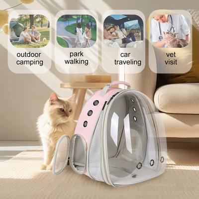 Show full view: Halinfer Expandable Bubble Cat Backpack Carrier, Pink slide 6 of 6