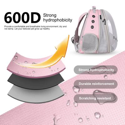 Show full view: Halinfer Expandable Bubble Cat Backpack Carrier, Pink slide 3 of 6