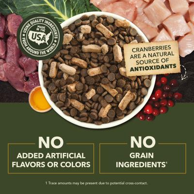 Show full view: ACANA Market Medley Duck, Chicken & Turkey Recipe with Freeze-Dried Morsels Made with Duck & Cranberry Grain-Free Dry Cat Food, 9-lb bag slide 6 of 10