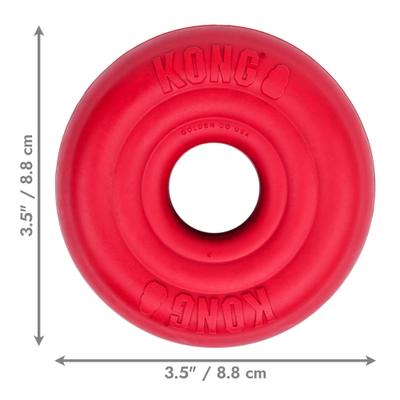Show full view: KONG Donut Dog Chew Toy, Red, Small/Medium slide 3 of 7