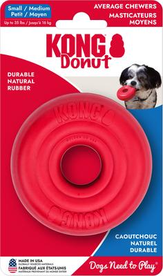 Show full view: KONG Donut Dog Chew Toy, Red, Small/Medium slide 4 of 7