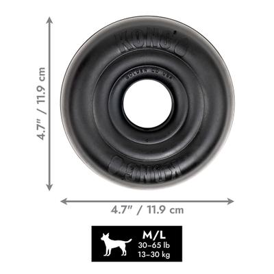 Show full view: KONG Extreme Donut Dog Chew Toy, Black, Medium/Large slide 3 of 8