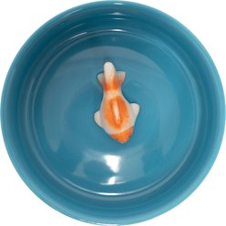 Kensie Eco-Friendly Ceramic Fish Water Bowl for Cats & Dogs, Medium: 2.6-cup, Blue slide 2 of 3