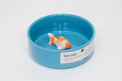 Kensie Eco-Friendly Ceramic Fish Water Bowl for Cats & Dogs, Medium: 2.6-cup, Blue slide 1 of 3