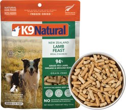 K9 Natural New Zealand Lamb Feast Grain-Free Adult Freeze-Dried Dog Food, 3.5-oz bag