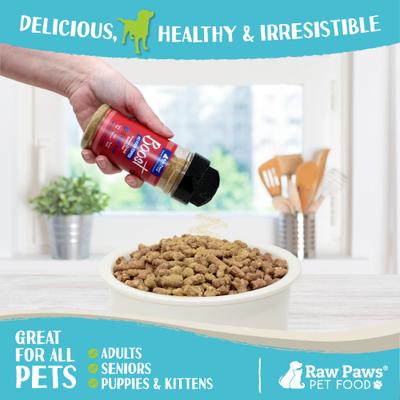 Show full view: Raw Paws Boost Freeze-Dried Beef Liver Food Topper Powder Supplement for Dogs & Cats, 2.8-oz slide 4 of 7