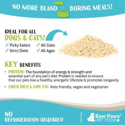 Show full view: Raw Paws Boost Organic Peanut Food Topper Powder Supplement for Dogs, 2.8-oz slide 6 of 7