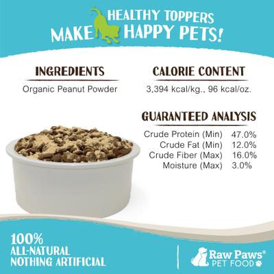 Show full view: Raw Paws Boost Organic Peanut Food Topper Powder Supplement for Dogs, 2.8-oz slide 5 of 7