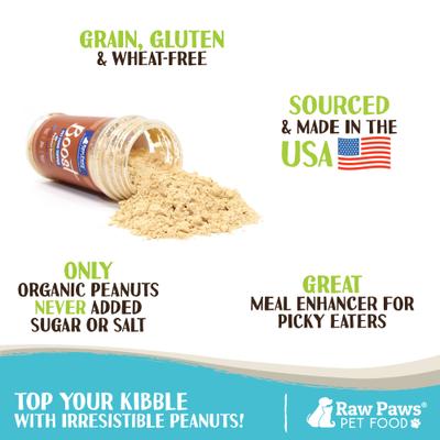 Show full view: Raw Paws Boost Organic Peanut Food Topper Powder Supplement for Dogs, 2.8-oz slide 3 of 7