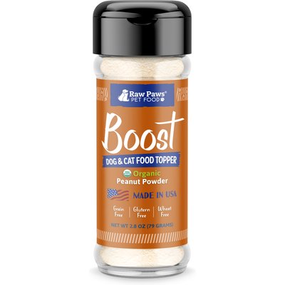 Raw Paws Raw Paws Boost Organic Peanut Food Topper Powder Supplement for Dogs & Cats, 2.8-oz bottle