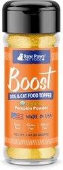 Raw Paws Boost Organic Pumpkin Food Topper Powder Supplement for Dogs, 3-oz