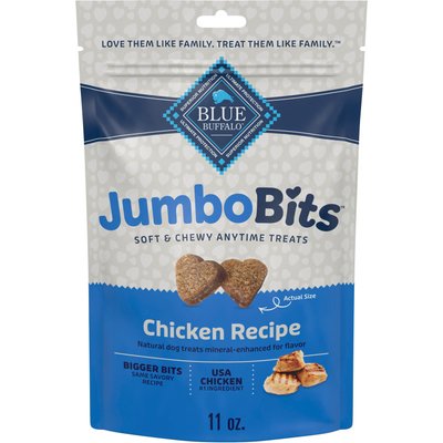 Blue Buffalo Blue Buffalo Jumbo Bits Chicken Recipe Soft & Chewy Dog Treats, 11-oz bag