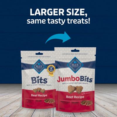 Show full view: Blue Buffalo Jumbo Bits Beef Recipe Soft & Chewy Dog Treats, 11-oz bag slide 4 of 10