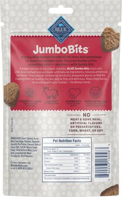 Show full view: Blue Buffalo Jumbo Bits Beef Recipe Soft & Chewy Dog Treats, 4-oz bag slide 3 of 10