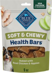 Blue Buffalo Soft & Chewy Health Bars Chicken & Apples Dog Treats, 9-oz bag