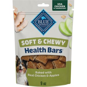 Blue Buffalo Soft & Chewy Health Bars Chicken & Apples Dog Treats, 9-oz bag