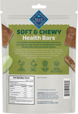 Show full view: Blue Buffalo Soft & Chewy Health Bars Chicken & Apples Dog Treats, 9-oz bag slide 3 of 10