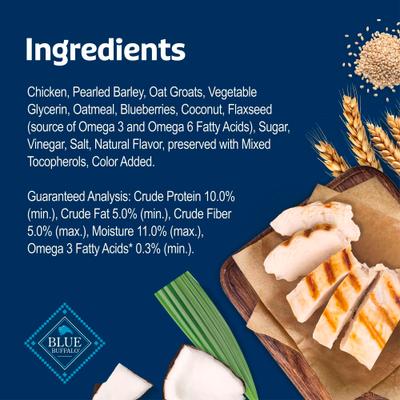 Show full view: Blue Buffalo Soft & Chewy Health Bars Chicken & Coconut Dog Treats, 9-oz bag slide 7 of 10