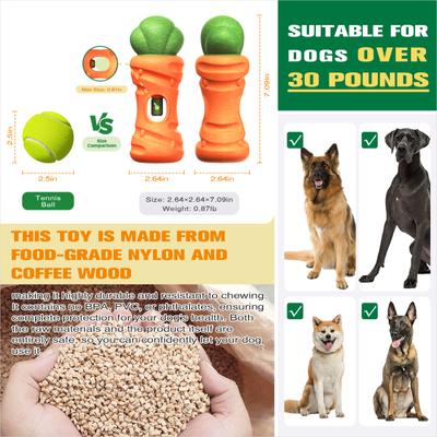 Show full view: KADTC 2 IN 1 Durable Carrot Bully Stick Holder & Dog Chew Toy, Orange, Large slide 4 of 8