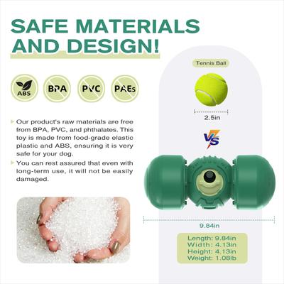 Show full view: KADTC Rolling Giggle Treat Tower Dispensing Dog Toy, Green slide 3 of 8